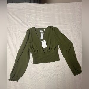Wilfred Olive Green Long Sleeve Blouse